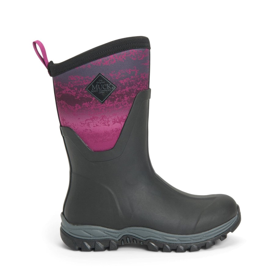 Kvinners Arctic Sport Ii Korte Støvler Muckboot Magenta Digi Fade Print Norge